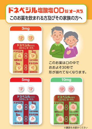 ドネペジル塩酸塩OD錠「オーハラ」このお薬を飲まれる方及びその家族の方へ